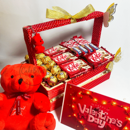 Valentine’s Day Teddy Surprise Basket