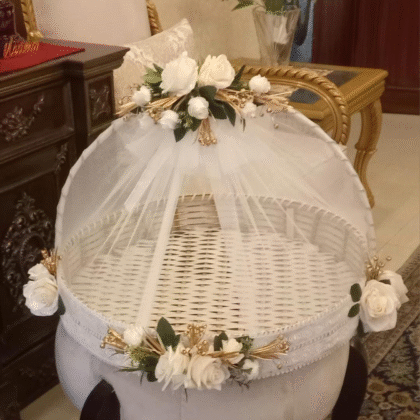 Bridal Shower Decor Basket with Net Cover